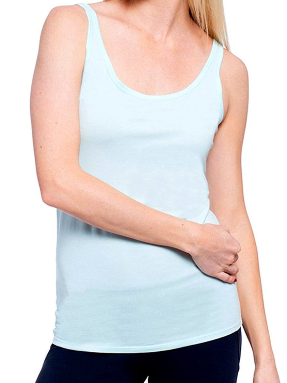 Soybu Womens Taryn V Neck Crew Neck Tank Top